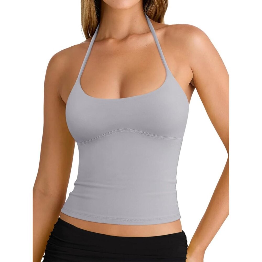 Women's Tank Top Purple Backless Halter Neck Y2k Trendy Camisole Summer Comfort